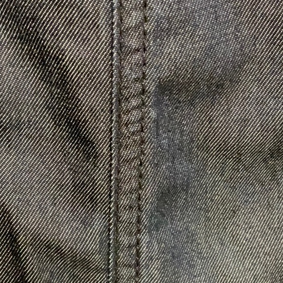 Long dark wash chambray denim skirt - Picture 4 of 5